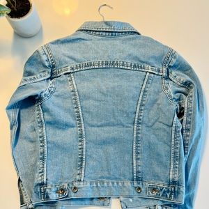 TOPMAN LIMITED DENIM BLEACH JACKET - triple needle seaming - made in Turkey